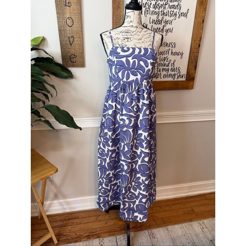 Jessica Simpson Women’s Floral Spaghetti Strap Midi Dress Purple Sz Medium NWOT